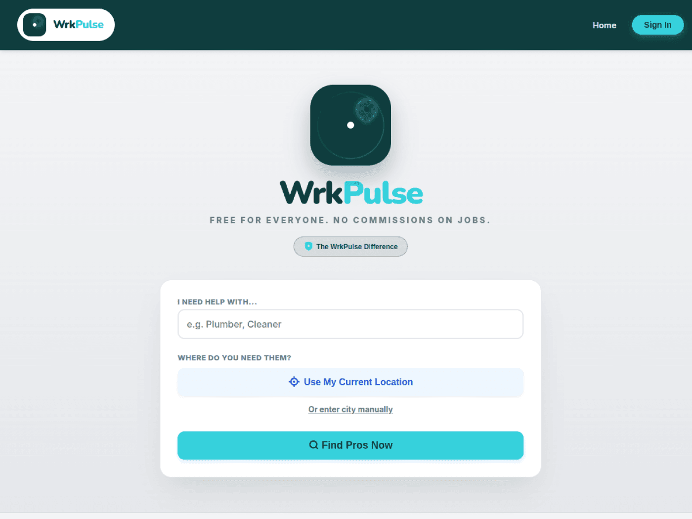 WrkPulse homepage preview